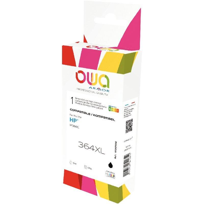 Ref. 62905, OWA Cartouche jet d''encre noir haute capacité compatible HP 364XL (CN684EE), marque ARMOR