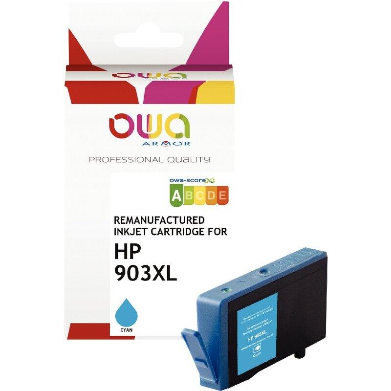 Ref. 62978, OWA Cartouche jet d''encre cyan haute capacité compatible HP 903XL (T6M03AE), marque ARMOR