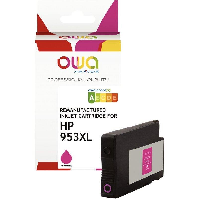 Ref. 63032, OWA Cartouche jet d''encre magenta haute capacité compatible HP 953XL (F6U16AE), marque ARMOR