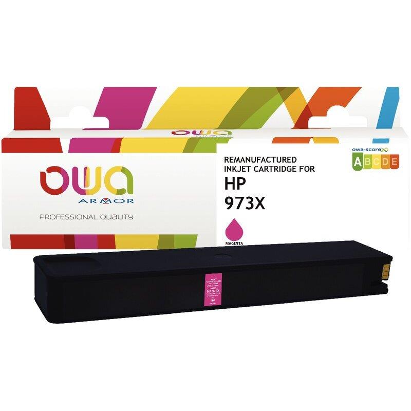 Ref. 63049, OWA Cartouche jet d''encre magenta compatible HP 973X (F6T82AE), marque ARMOR