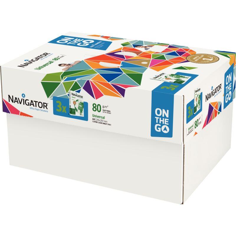 Image de  Carton de 3 ramettes de 500 feuilles format A4 80g blanc NAVIGATOR 