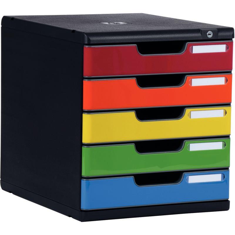 Image de  Module 5 tiroirs MODULO noir/arlequin 
