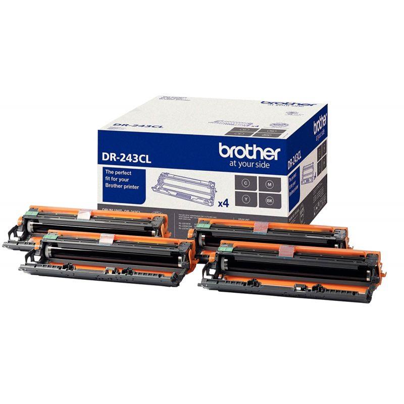 Image de  Brother DR243CL pack de 4 tambours laser noire, cyan, magenta et jaune authentique 