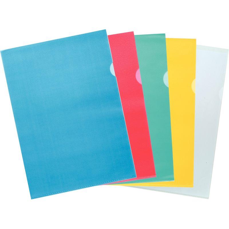 Image de  Boîte de 100 pochettes coin en polypropylène 12/100ème, coloris assortis 