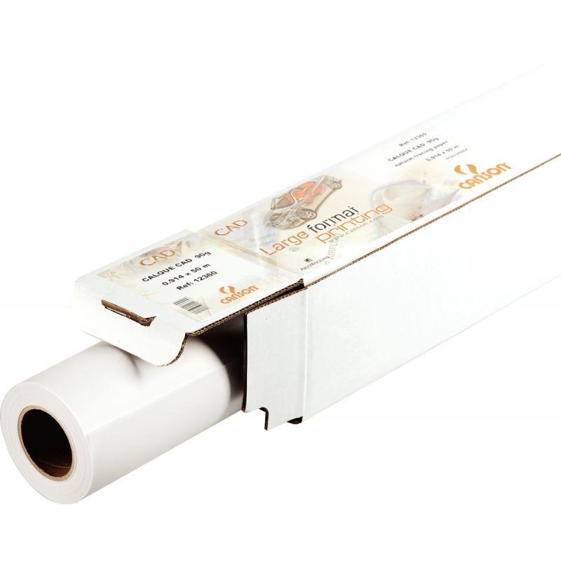 Image de  Rouleau papier calque pour traceur 90G 0,914X50M 
