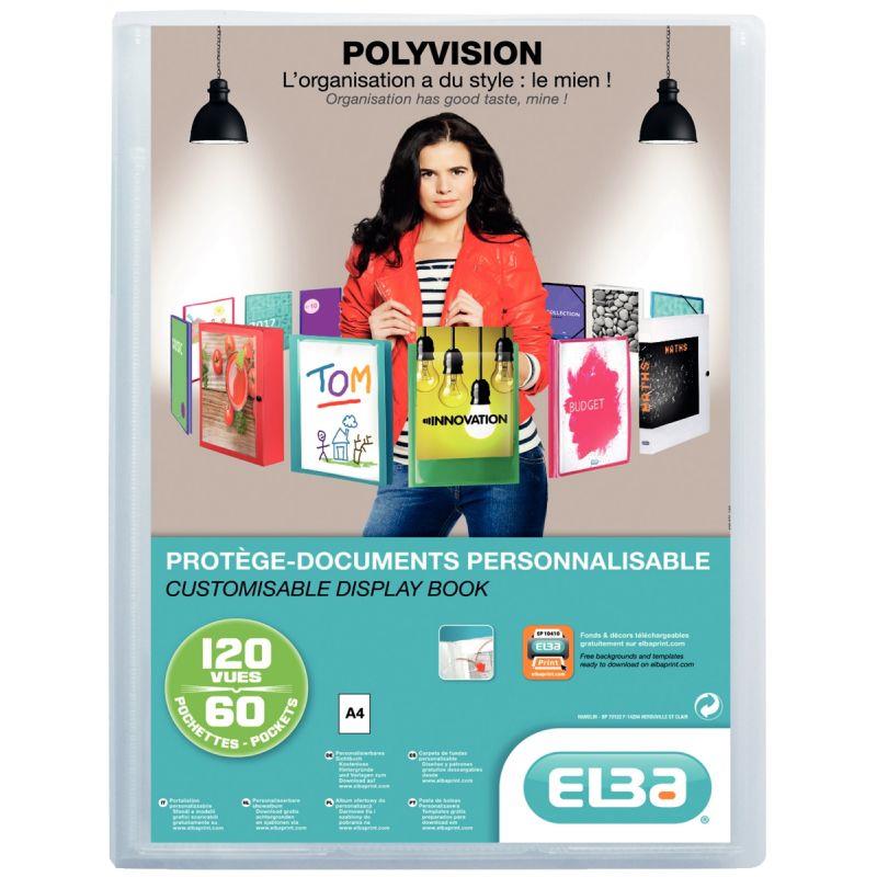 Image de  Protège-documents personnalisable POLYVISION 120 vues, incolore 