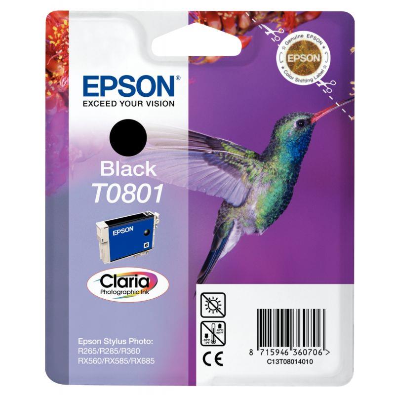 Image de  Epson COLIBRI cartouche jet d''encre noire authentique (T080140) 