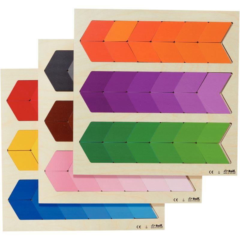 Image de  Lot de 3 puzzles nuanciers couleurs 