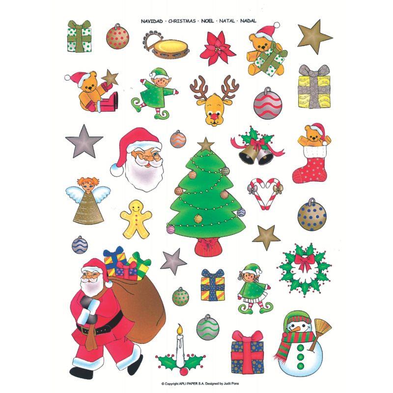 Image de  Pochette de 198 gommettes thème Noël assortis 