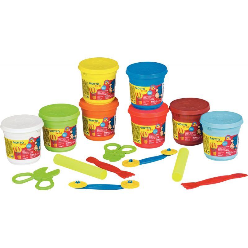 Image de  Schoolpack de 8 pots de 220G de pâte à jouer GIOTTO bébé 