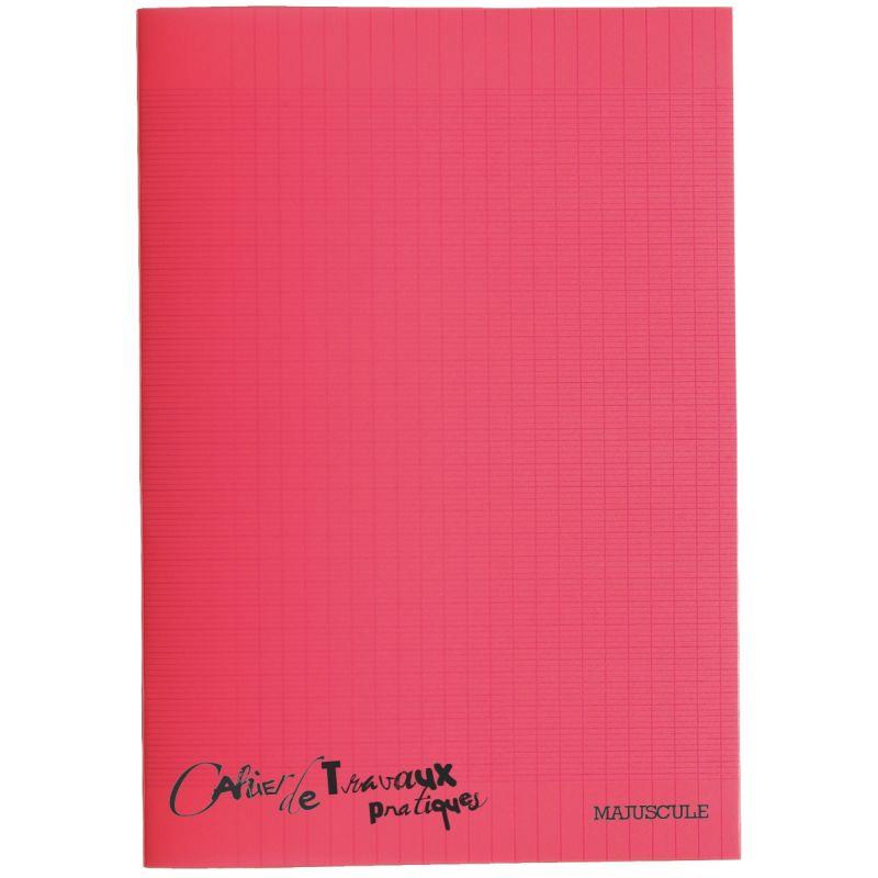 Image de  Cahier travaux pratiques MAJUSCULE, piqûre 96 pages, A4, seyès/uni blanc, couverture polypro 
