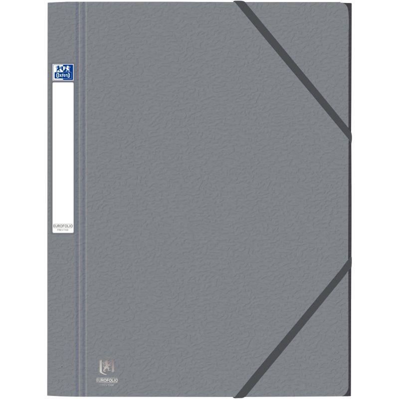 Image de  Chemise 3 rabats à élastiques EUROFOLIO+ Prestige en carte grainée 7/10ème, gris 