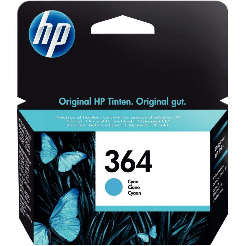 Image de  HP 364 cartouche d''encre cyan authentique (CB318EE) 
