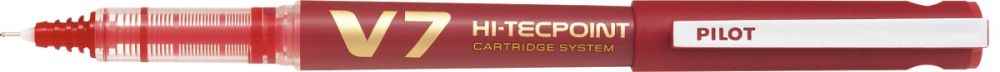 Image de  Feutre tubulaire V7 rechargeable 0,7 mm rouge 