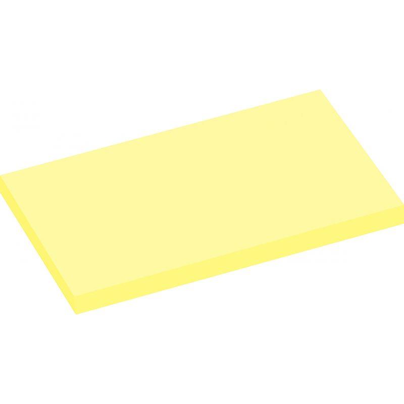 Ref. 74386, Lot de 12 blocs de 100 feuilles de notes repositionnables 75 x 125 mm coloris jaune pastel, marque N.C