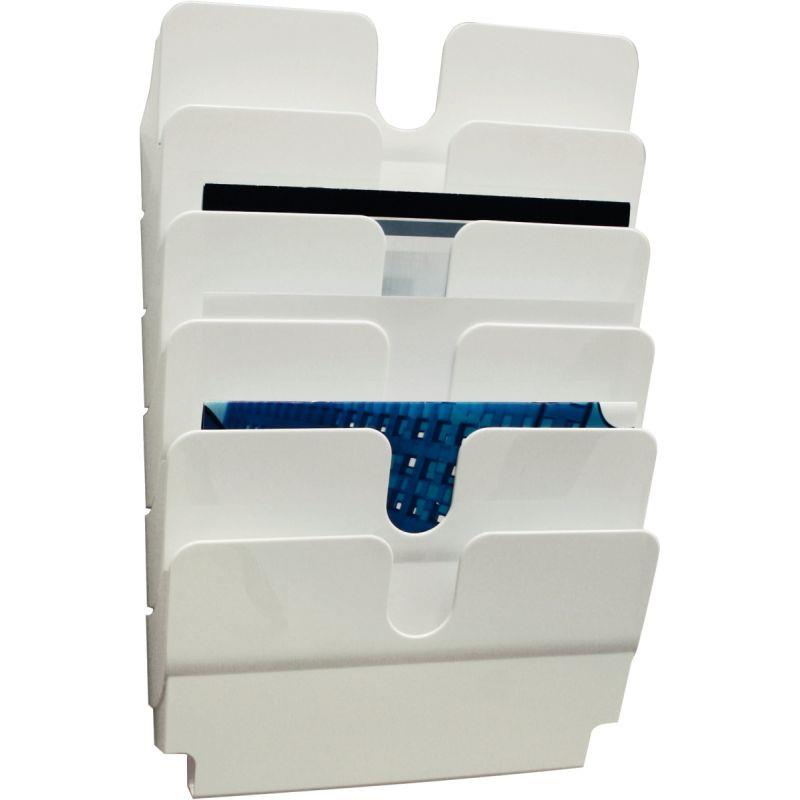 Ref. 74408, Présentoir Flexiplus 6 compartiments Paysage blanc, marque DURABLE