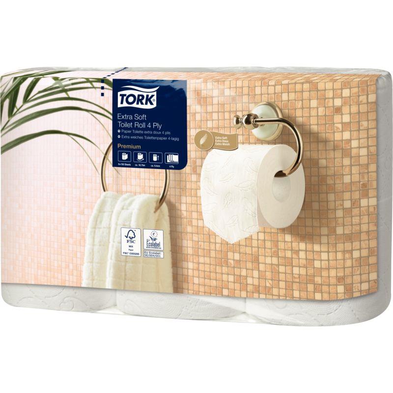 Image de  Lot de 6 rouleaux papier hygiènique Premium 4 plis 
