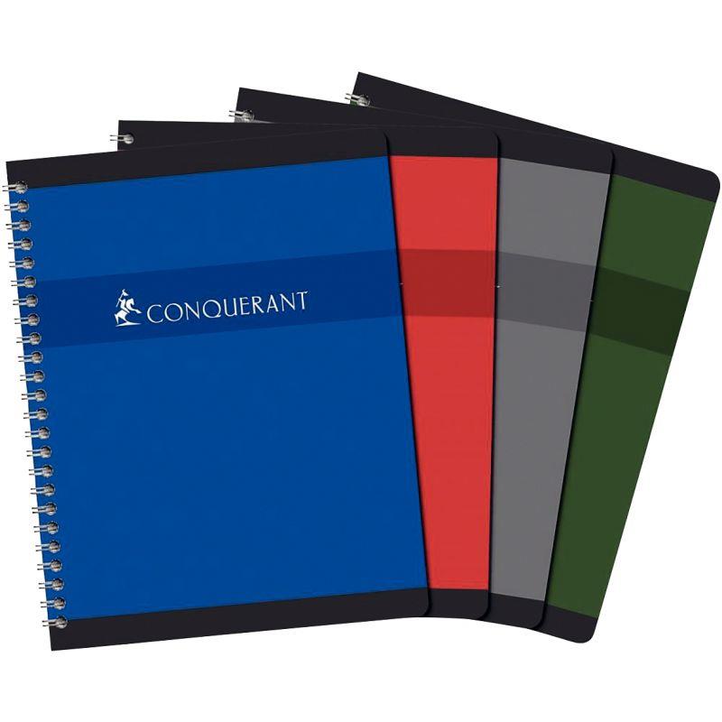 Image de  Cahier à reliure intégrale 180 pages CONQUERANT, format A4, quadrillé 5x5, papier 70g 