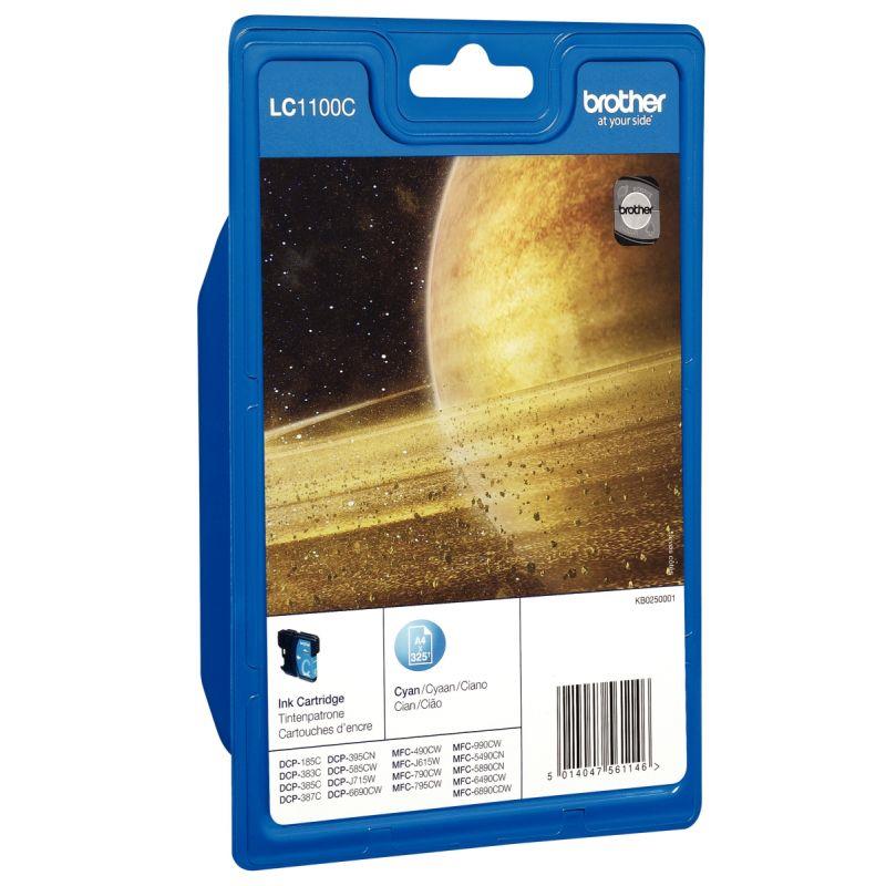 Image de  Brother VÉNUS cartouche jet d''encre cyan authentique (LC1100C) 