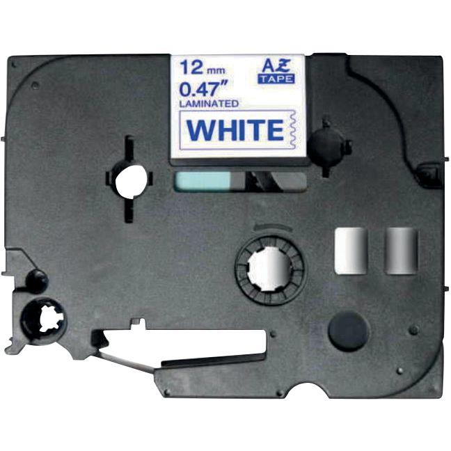 Ref. 75520, Recharge TZE bleu sur blanc 12 mm x 8 m compatible, marque LAMA