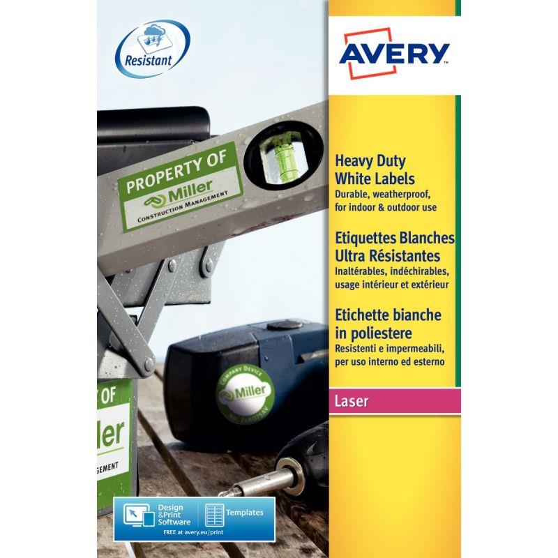 Image de  Paquet de 480 étiquettes laser polyester A4  63.5x33.9mm coloris blanc 