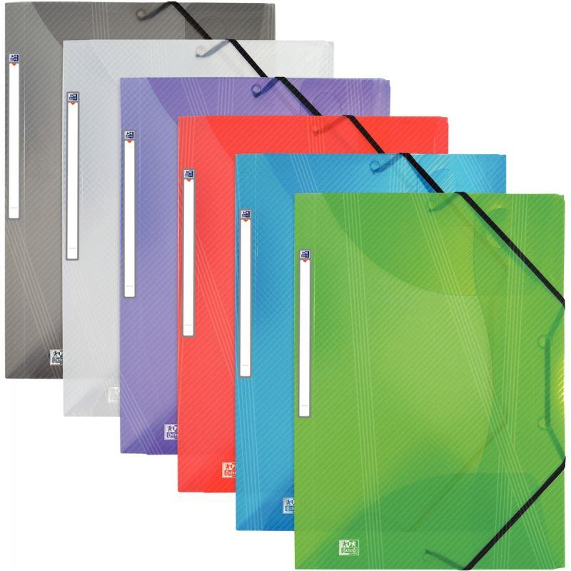 Image de  Carton de 20 chemises 3 rabats à élastiques HAWAÏ en polypropylène, coloris assortis 