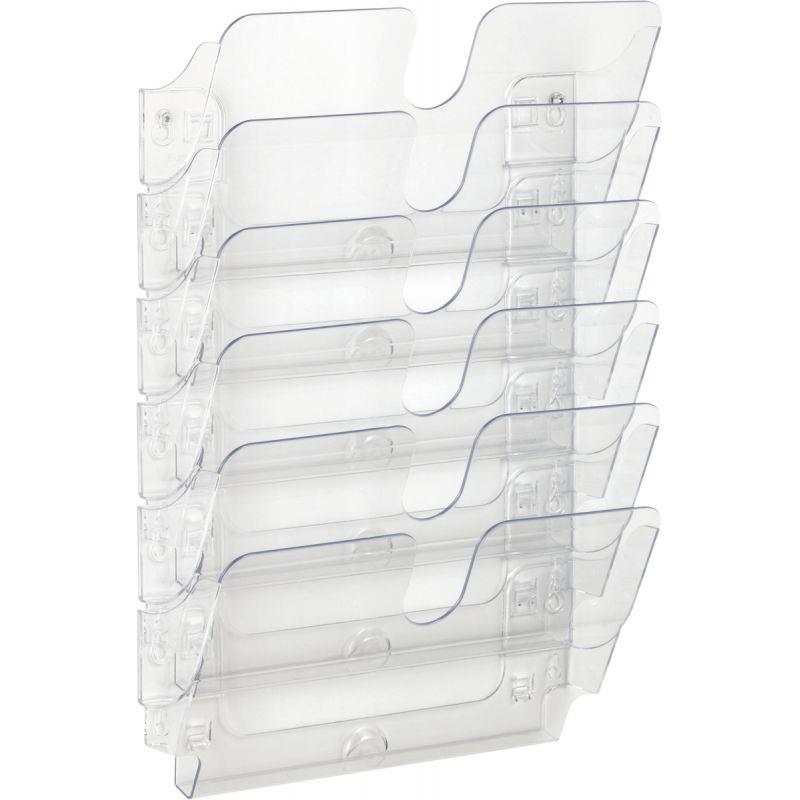 Ref. 76184, Présentoir Flexiplus 6 compartiments Paysage cristal, marque DURABLE