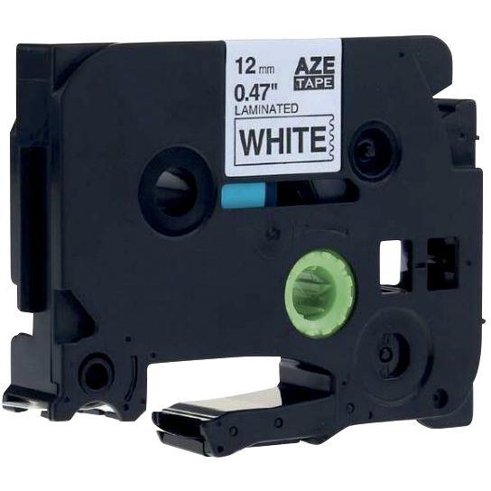 Ref. 76187, Recharge TZE noir sur blanc 24 mm x 8 m compatible, marque LAMA