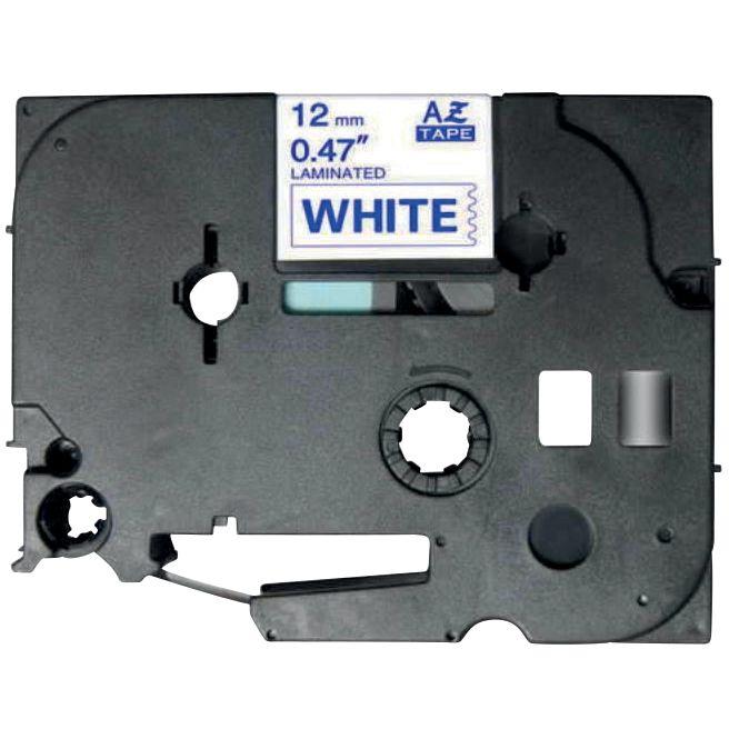 Ref. 76389, Recharge TZE bleu sur blanc 12 mm x 8 m compatible, marque LAMA