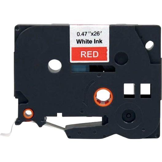 Ref. 76390, Recharge TZE rouge sur blanc 12mm x 8m compatible, marque LAMA