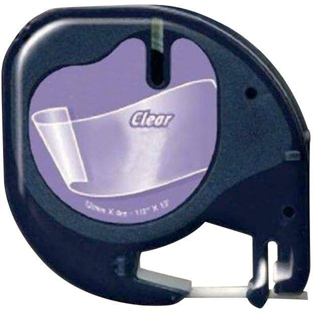 Ref. 76708, Recharge letratag plastique noir sur transparent 19mm x 4m compatible, marque LAMA