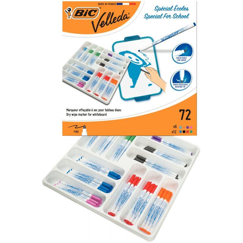 Image de  Classpack de 72 feutres Velleda 1721 pointe fine assortis 