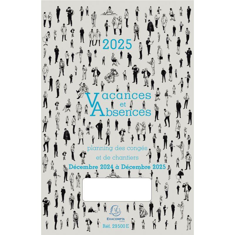 Image de  Planning vacances & absences décembre à décembre 2024/2025 