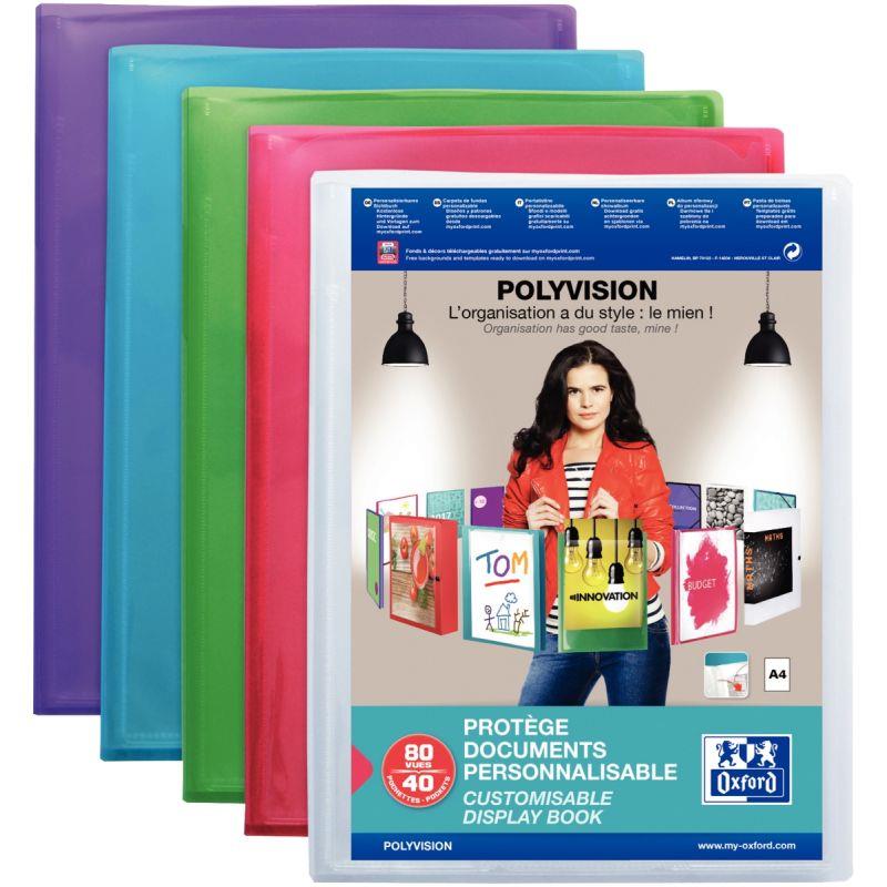 Image de  Protège-documents personnalisable POLYVISION 200 vues, coloris assortis 