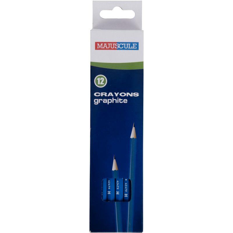 Image de  Boîte de 12 crayons graphite Majuscule H 