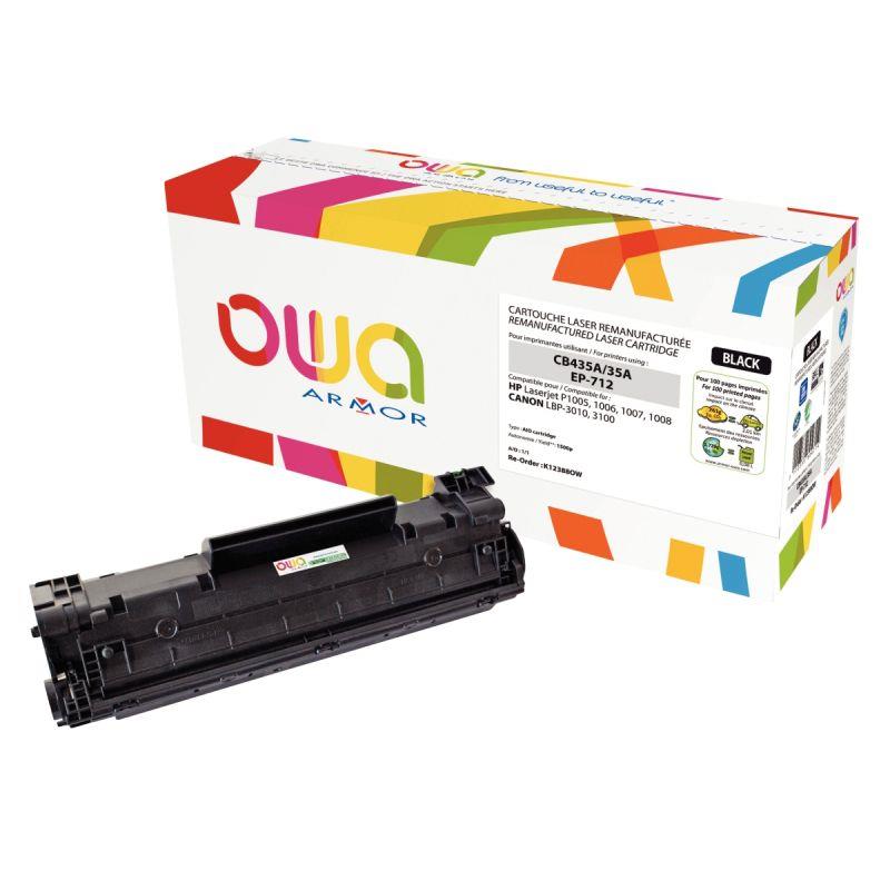 Image de  OWA cartouche laser noire remanufacturée compatible HP 35A (CB435A) 