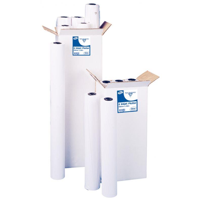 Image de  Paquet de 3 rouleaux papier 0,914x91m 90G jet d''encre 