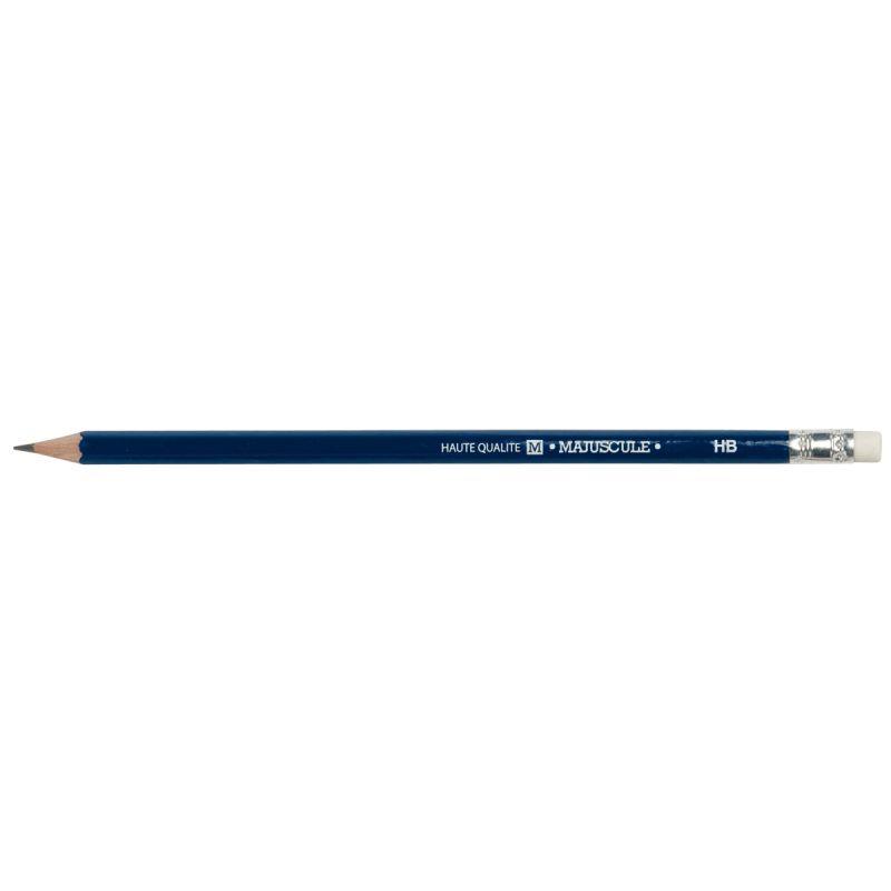 Image de  Crayons graphite Majuscule HB bout gomme 