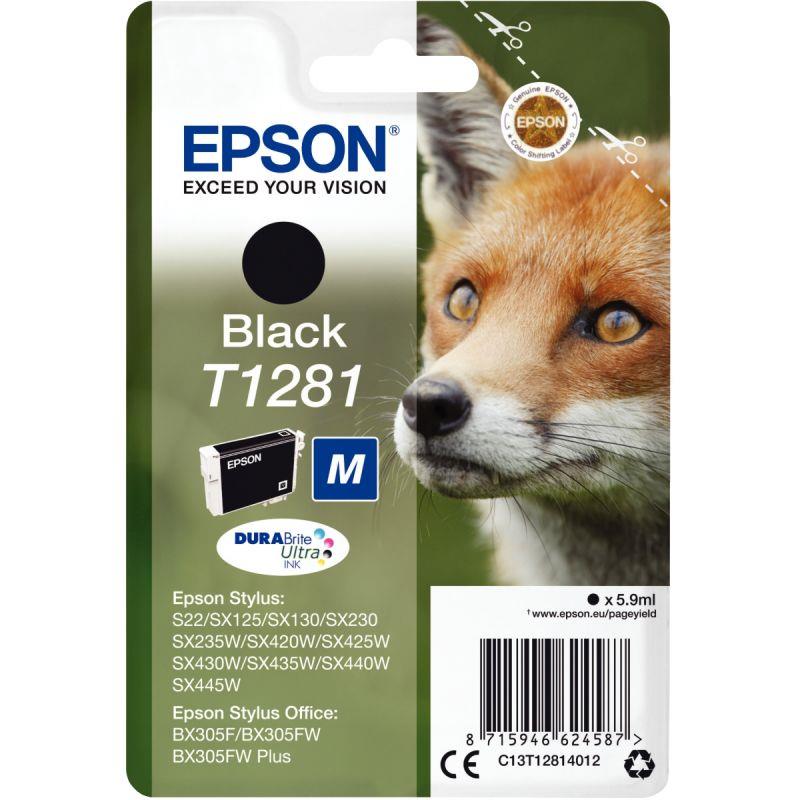 Image de  Epson RENARD cartouche jet d''encre noire authentique (T128140) 