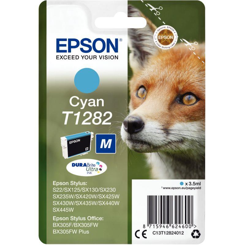 Image de  Epson RENARD cartouche jet d''encre cyan authentique (T128240) 