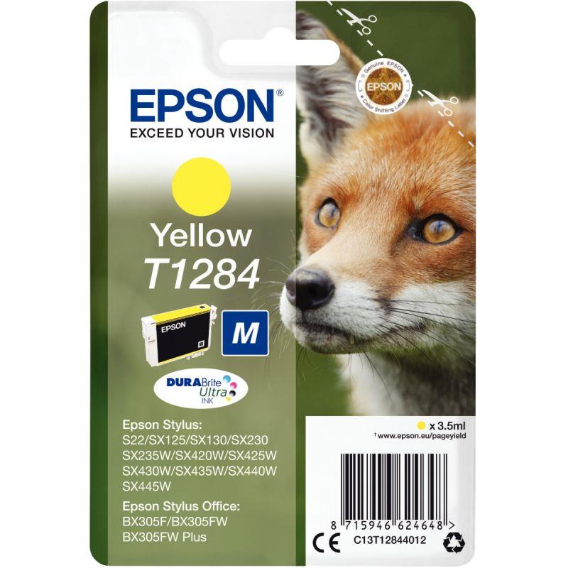 Image de  Epson RENARD cartouche jet d''encre jaune authentique (T128440) 