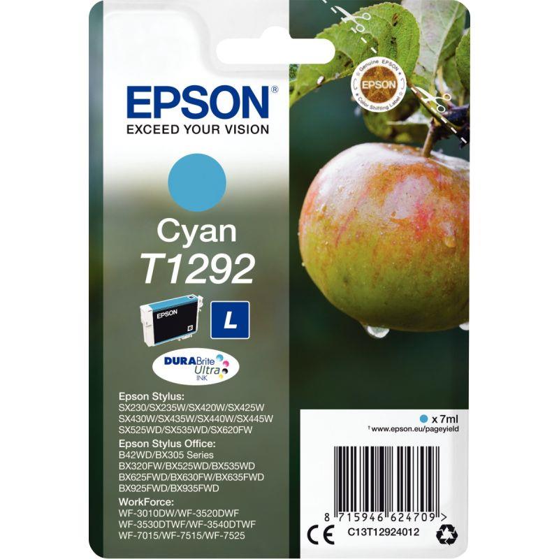 Image de  Epson POMME cartouche jet d''encre cyan haute capacité authentique (T129240) 