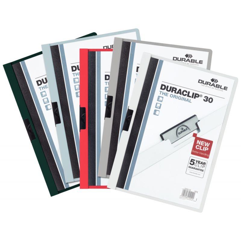 Image de  Carton de 25 chemises DURACLIP dos 3 mm coloris assortis 