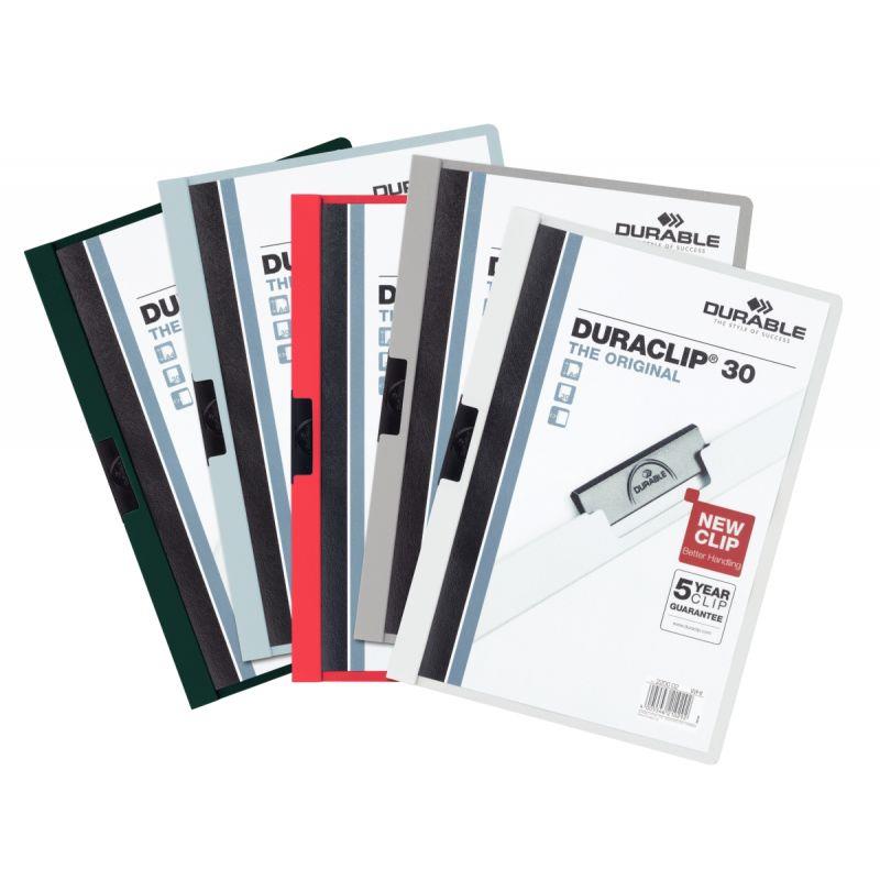 Image de  Carton de 25 chemises DURACLIP dos 6mm coloris assortis 