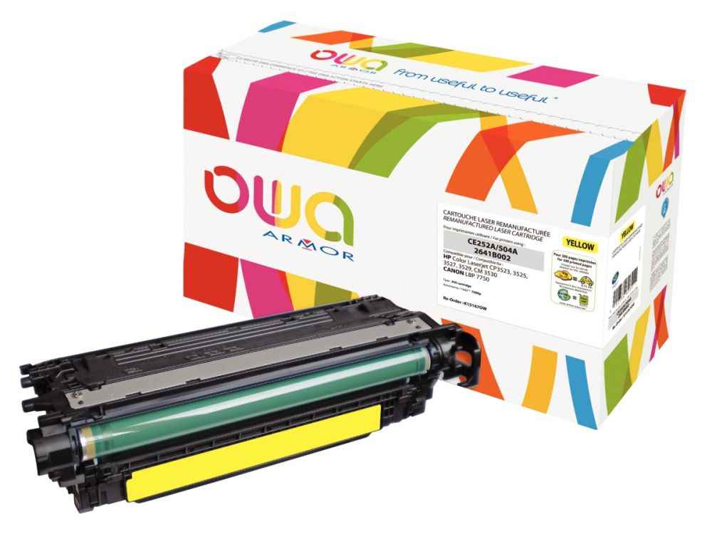 Image de  Cartouche laser compatible à la marque HP CE252A jaune 