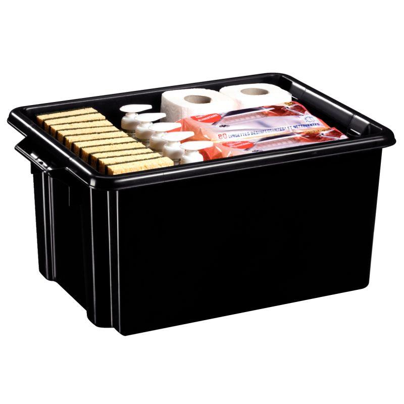 Image de  Bac de rangement 32L noir 