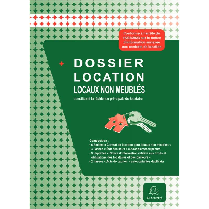Image de  Paquet de 5 dossiers de contrats de location locaux non meublés 