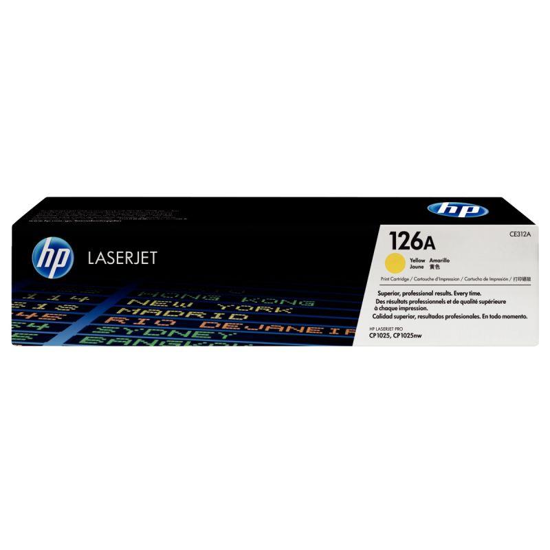 Image de  HP 126A toner jaune authentique (CE312A) 