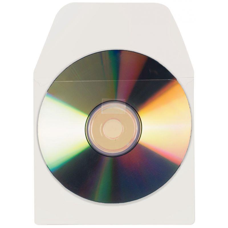 Image de  Paquet de 10 pochettes adhésives en polypropylène pour CD/DVD 
