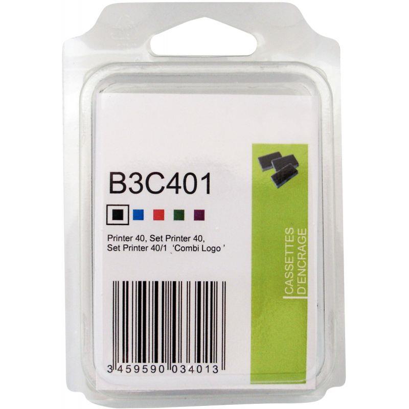 Image de  Lot de 3 cassettes d''encrage noir pour Colop Printer 40, Set Printer 40, Set Printer 40/1 Combi Log 